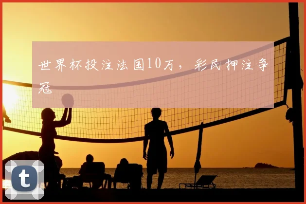 世界杯投注法国10万,彩民押注争冠