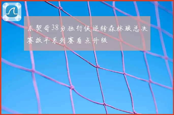 东契奇38分独行侠逆转森林狼总决赛扳平系列赛看点升级
